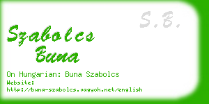 szabolcs buna business card